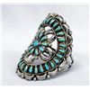 Image 2 : Zuni Sterling Silver Turquoise Cuff Bracelet