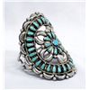 Image 3 : Zuni Sterling Silver Turquoise Cuff Bracelet