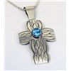 Image 3 : Navajo Sterling Turquoise Cross--Carson Begay