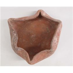 Prehistoric Gila Redware Fluted Rim Bowl 500-750AD