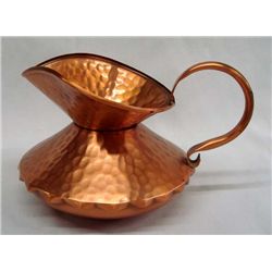 1950s Gregorian Hammered Copper Ewer Pitcher