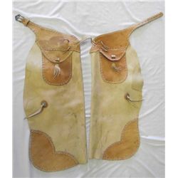 Vintage Cowboy Leather Suede Chink Chap