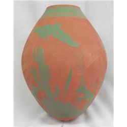 Mata Ortiz Wildlife Scene Jar- Jesus Trevizo