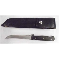 Knife in Leather Sheath