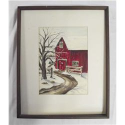 1965 Original Framed Watercolor -Brookfeld