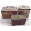 Image 1 : Antique Set of 3 Tins