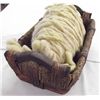 Image 2 : New Mexico Hand Spun Wool Ream in Wicker Basket
