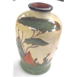 Vintage Mexican Folk Art Pottery Vase