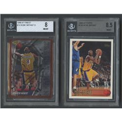 Lot of (2) Graded Kobe Bryant RCs with Finest & Topps (BGS)