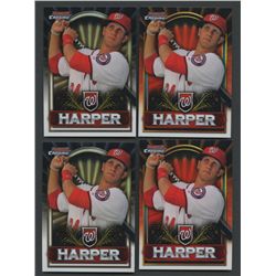 Lot of (4) 2011 Bowman Chrome Bryce Harper Retail Exclusive #BCE1R Bryce Harper