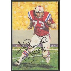 John Hannah Signed Patriots 4x6 Photo (PSA)
