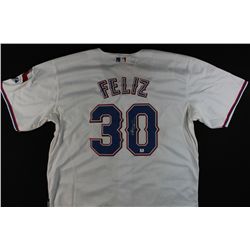 Neftali Feliz Signed Rangers Jersey (GA COA)