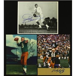 Lot of (3) Signed Notre Dame 8x10 Photos with Joe Theismann, Rudy Ruettiger (PA LOA)