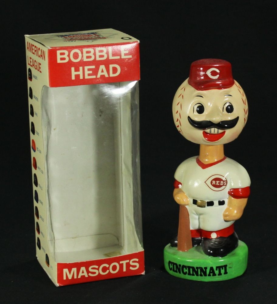 1960's Cincinnati Reds Vintage Bobblehead Nodder with Original Box