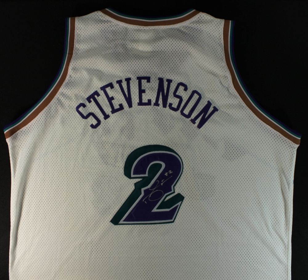 DeShawn Stevenson Signed Jazz Jersey 