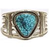 Image 1 : Navajo Spider Web Kingman Turquoise Sterling Silver Cuff Bracelet - Eugene Belone