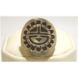 Navajo Sterling Silver Sun Face Women's Ring - Stanley Gene