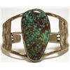 Image 1 : Old Pawn Navajo Crow Springs Turquoise Sterling Silver Cuff Bracelet - ADY