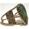 Image 2 : Old Pawn Navajo Crow Springs Turquoise Sterling Silver Cuff Bracelet - ADY