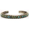 Image 1 : Old Pawn Navajo Multi-Turquoise Sterling Silver Cuff Bracelet - Raymond Bitsue