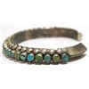 Image 3 : Old Pawn Navajo Multi-Turquoise Sterling Silver Cuff Bracelet - Raymond Bitsue