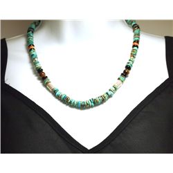 Navajo Turquoise & Multi-Stone Sterling Silver Necklace - Tommy Singer