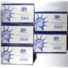 Image 1 : 1999 THRU 2003 UNITED STATES CLAD PROOF SETS, ALL IN NICE ORIGINAL PACKAGING