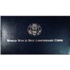 Image 1 : WORLD WAR II 50Th. ANNIVERSARY TWO PIECE PROOF COMMEMORATIVE SET