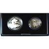 Image 2 : WORLD WAR II 50Th. ANNIVERSARY TWO PIECE PROOF COMMEMORATIVE SET