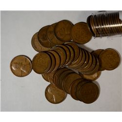 1933 ROLL OF CIRCULATED LINCOLN CENTS F-XF