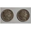 Image 1 : 2 scarce  early Barber Dimes 1892, 1896 both XF or nearly so, Problem free