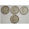 Image 1 : 4 Scarce Date D Mint Mercury Dimes