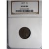 Image 1 : 1877 INDIAN ONE CENT NGC XF40 PERFECT! SUPER!