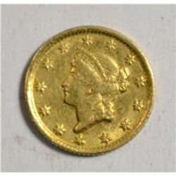 1849-D $1 Gold Rare Dahlonega Mint (open wreath very scarce)