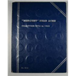 ( 50 ) CIRCULATED MERCURY DINE IN PARTIAL SET, IN A BLUE WHITMAN ALBUM