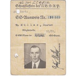 SS SOLDIER'S IDENTITY CARD
