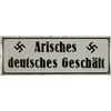 Image 1 : "ARYAN GERMAN BUSINESS" PORCELAIN SIGN