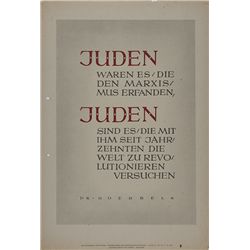 NSDAP ANTI-SEMITIC POSTER