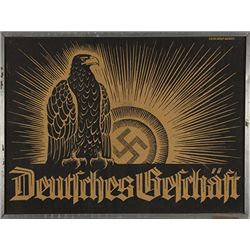 "GERMAN BUSINESS" PLACARD