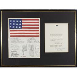 PILOT CHARLES W. SWEENEY'S "BLOOD CHIT" - CARRIED BY HIM OVER HIROSHIMA AND NAGASAKI ON THE DAYS OF 