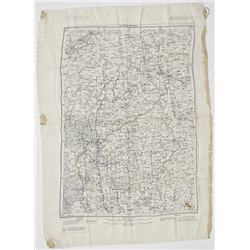 WORLD WAR II SILK AVIATOR'S MAP