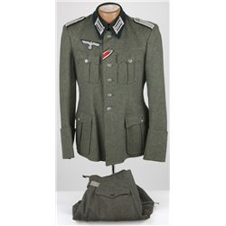 WEHRMACHT PIONEER OFFICER'S TUNIC AND PANTS