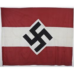 HITLER YOUTH BANNER AND CAPTURED BINOCULARS