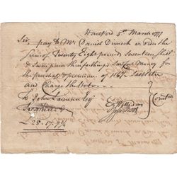 1777 RECEIPT FOR SALTPETRE