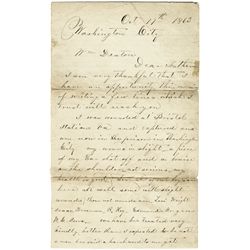 A CAPTURED NORTH CAROLINA CONFEDERATE WRITES FROM THE OLD CAPITOL PRISON - Current Bid: $100.00