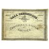 Image 1 : C.S.A. CALL CERTIFICATE WITH C.S.A. CAPITOL FLAG REMNANT