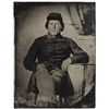 Image 1 : OHIO UNION SOLDIER FULL PLATE TINTYPE