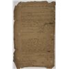 Image 1 : EIGHTEENTH CENTURY SLAVE BILL OF SALE