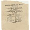 Image 1 : 1860 VIRGINIA LINCOLN/HAMLIN ELECTION BALLOT