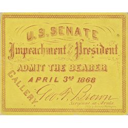 SENATE PASS FOR THE IMPEACHMENT OF ANDREW JOHNSON